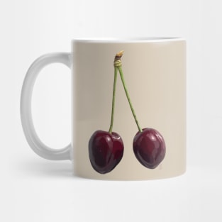 Red cherries on creme Mug